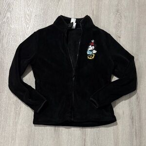 Disney Black Zip-Up Fleece